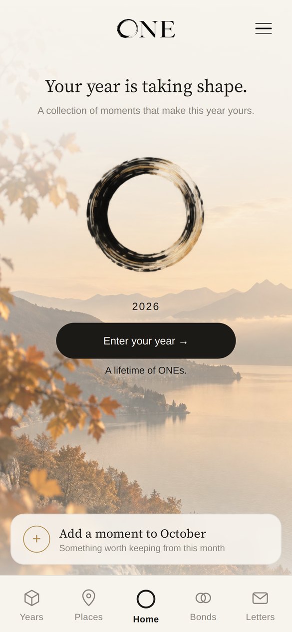 ONE's Home: your year is taking shape